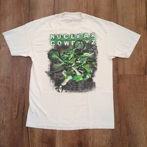 Nuclear Cowboyz 2011 Tour Adult XL Shirt BMX Bike Motorcross Redbull Faded Green